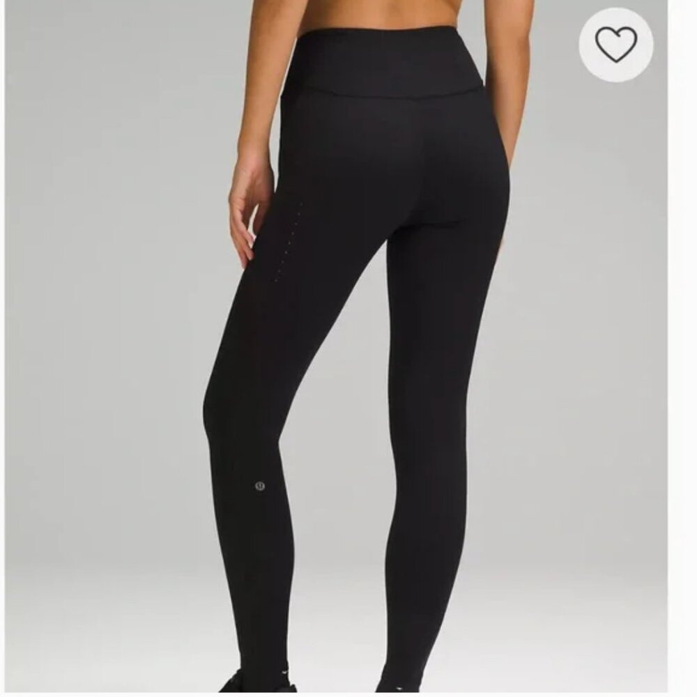 Lululemon Fast & Free High-Rise Brushed Tights in Black 28", size 6